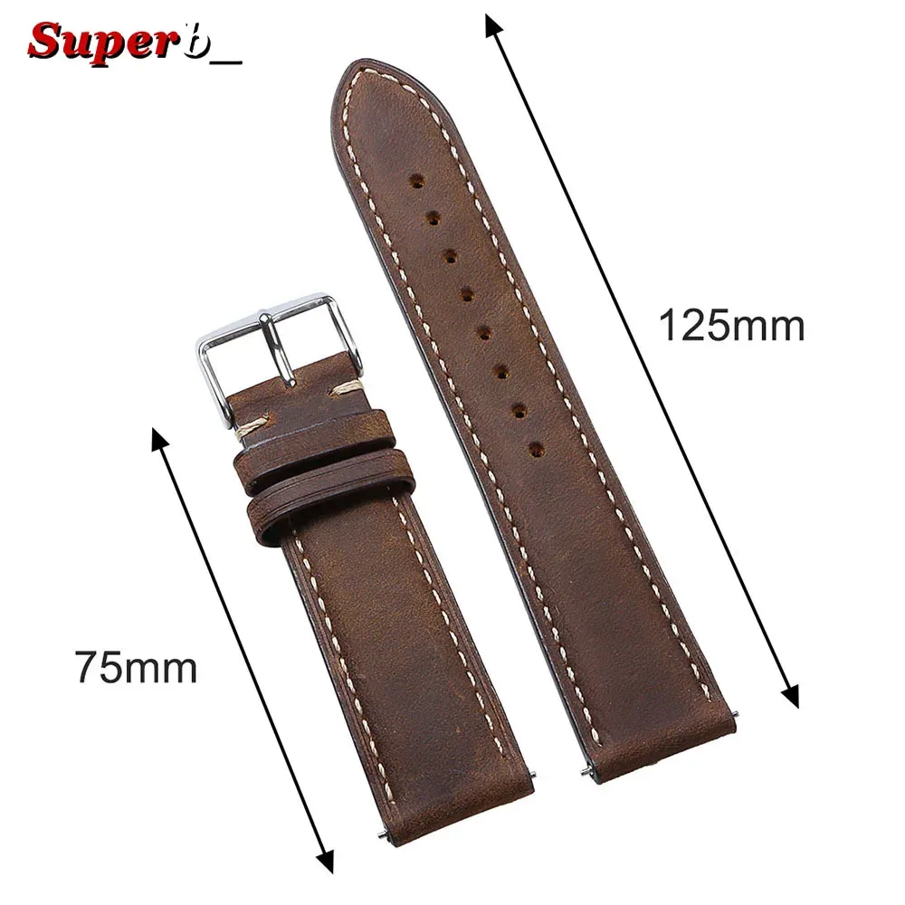 Bracelet cuir rétro 14 à 24 mm pour Samsung Galaxy Watch
