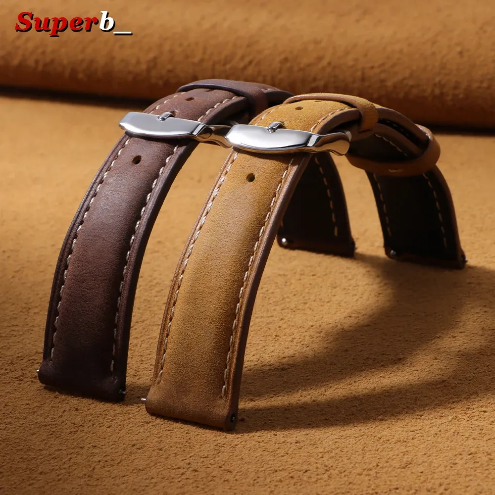 Bracelet cuir rétro 14 à 24 mm pour Samsung Galaxy Watch
