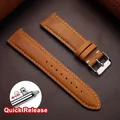 Bracelet cuir rétro 14 à 24 mm pour Samsung Galaxy Watch – Couleur du bracelet Jaune