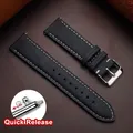 Bracelet cuir rétro 14 à 24 mm pour Samsung Galaxy Watch – Couleur du bracelet noir