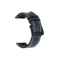 Bracelet cuir rétro haut de gamme 18 à 24 mm – Couleur du bracelet Bleu