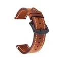 Bracelet cuir rétro haut de gamme 18 à 24 mm – Couleur du bracelet MARRON