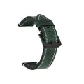 Bracelet cuir rétro haut de gamme 18 à 24 mm – Couleur du bracelet Vert