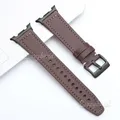 Bracelet cuir sans interstice pour Samsung Galaxy Watch – Couleur du bracelet Dark Brown-Black