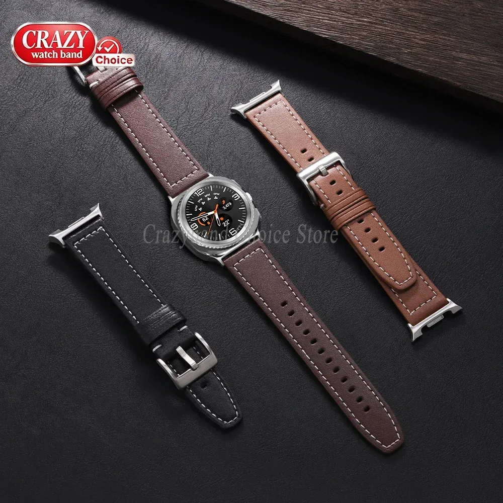 Bracelet cuir sans interstice pour Samsung Galaxy Watch