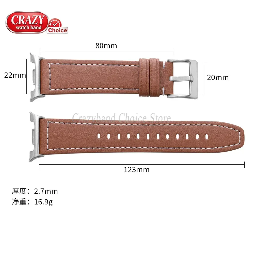 Bracelet cuir sans interstice pour Samsung Galaxy Watch