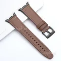 Bracelet cuir sans interstice pour Samsung Galaxy Watch – Couleur du bracelet Light Brown-Black