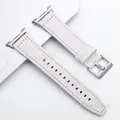 Bracelet cuir sans interstice pour Samsung Galaxy Watch – Couleur du bracelet White