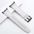 Bracelet cuir sans interstice pour Samsung Galaxy Watch – Couleur du bracelet White-Black