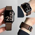 Bracelet cuir silicone magnétique pour Apple Watch 38 à 49 mm – 1