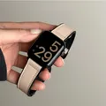 Bracelet cuir silicone magnétique pour Apple Watch 38 à 49 mm – Couleur du bracelet Abricot