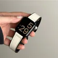 Bracelet cuir silicone magnétique pour Apple Watch 38 à 49 mm – Couleur du bracelet BEIGE