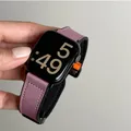 Bracelet cuir silicone magnétique pour Apple Watch 38 à 49 mm – Couleur du bracelet Rose