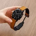 Bracelet cuir silicone magnétique Samsung Galaxy Watch 4 à 7 – Couleur du bracelet Brun