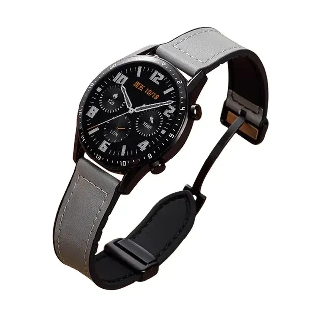 Bracelet cuir silicone magnétique Samsung Galaxy Watch 4 à 7