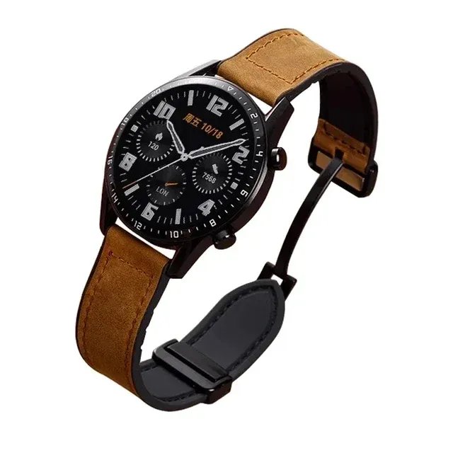 Bracelet cuir silicone magnétique Samsung Galaxy Watch 4 à 7