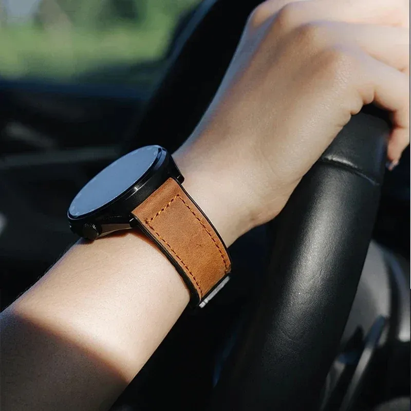 Bracelet cuir silicone magnétique Samsung Galaxy Watch 4 à 7
