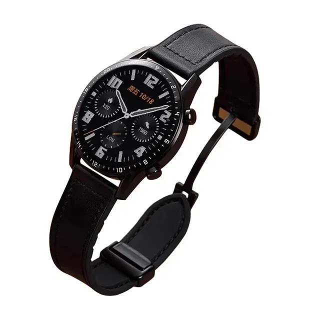 Bracelet cuir silicone magnétique Samsung Galaxy Watch 4 à 7