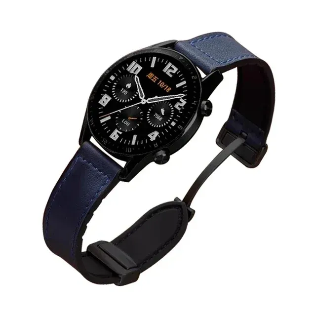 Bracelet cuir silicone magnétique Samsung Galaxy Watch 4 à 7