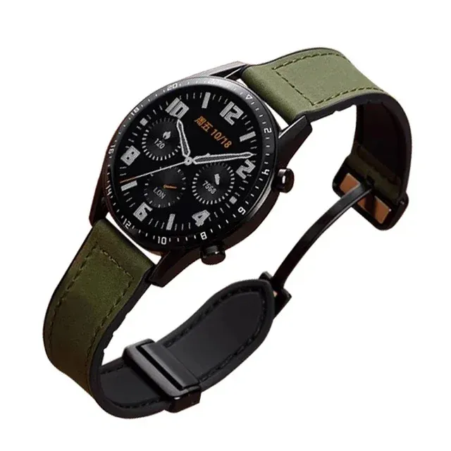 Bracelet cuir silicone magnétique Samsung Galaxy Watch 4 à 7