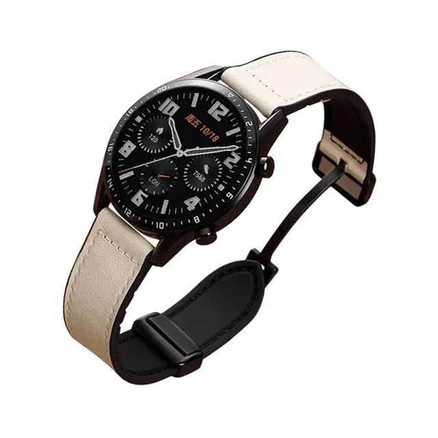 Bracelet cuir silicone magnétique Samsung Galaxy Watch 4 à 7