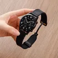 Bracelet cuir silicone magnétique Samsung Galaxy Watch 4 à 7 – Couleur du bracelet noir
