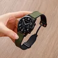 Bracelet cuir silicone magnétique Samsung Galaxy Watch 4 à 7 – Couleur du bracelet vert