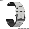 Bracelet cuir silicone Quickfit 22 à 26 mm – Couleur du bracelet BLANC