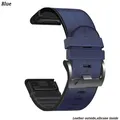 Bracelet cuir silicone Quickfit 22 à 26 mm – Couleur du bracelet Bleu