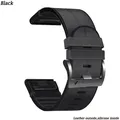 Bracelet cuir silicone Quickfit 22 à 26 mm – Couleur du bracelet noir