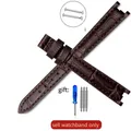Bracelet cuir souple 12 mm pour Tissot Flamenco – Couleur du bracelet Brown(ZJ)-No buckle