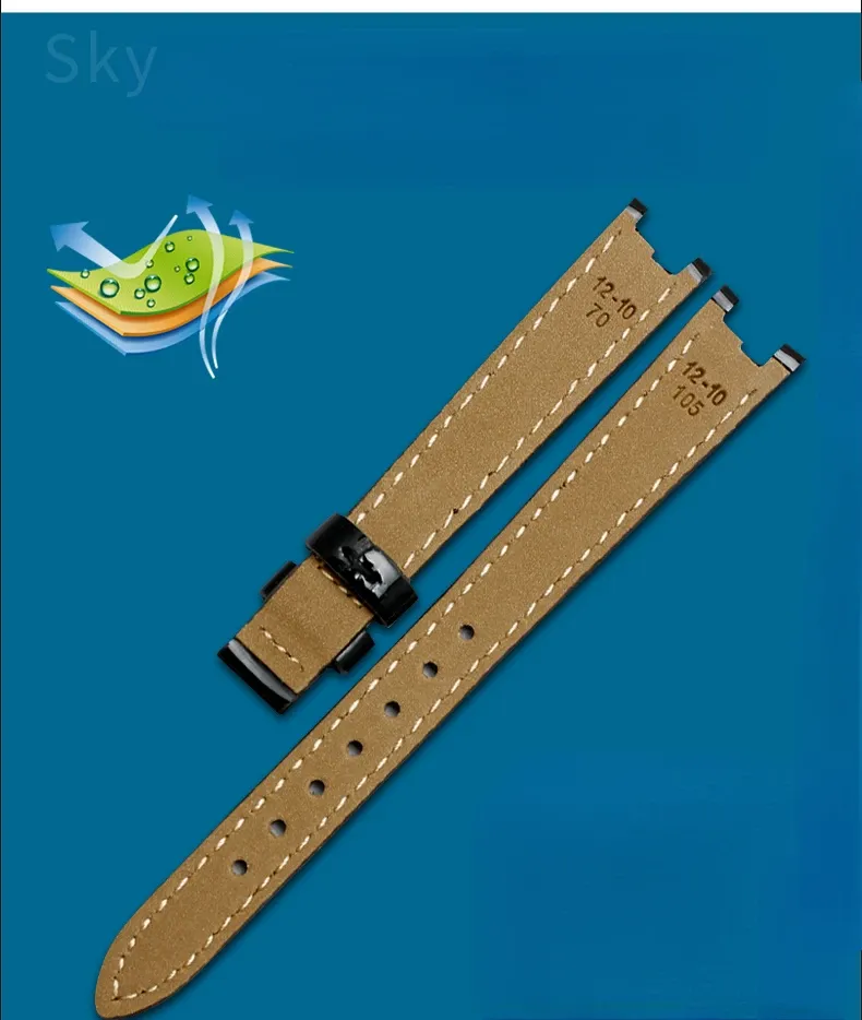 Bracelet cuir souple 12 mm pour Tissot Flamenco