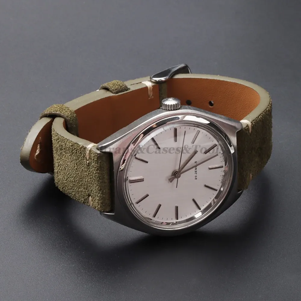 Bracelet cuir suédé vintage 14 à 22 mm à dégagement rapide