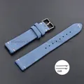 Bracelet cuir suédé vintage 14 à 22 mm à dégagement rapide – Couleur du bracelet Light Blue