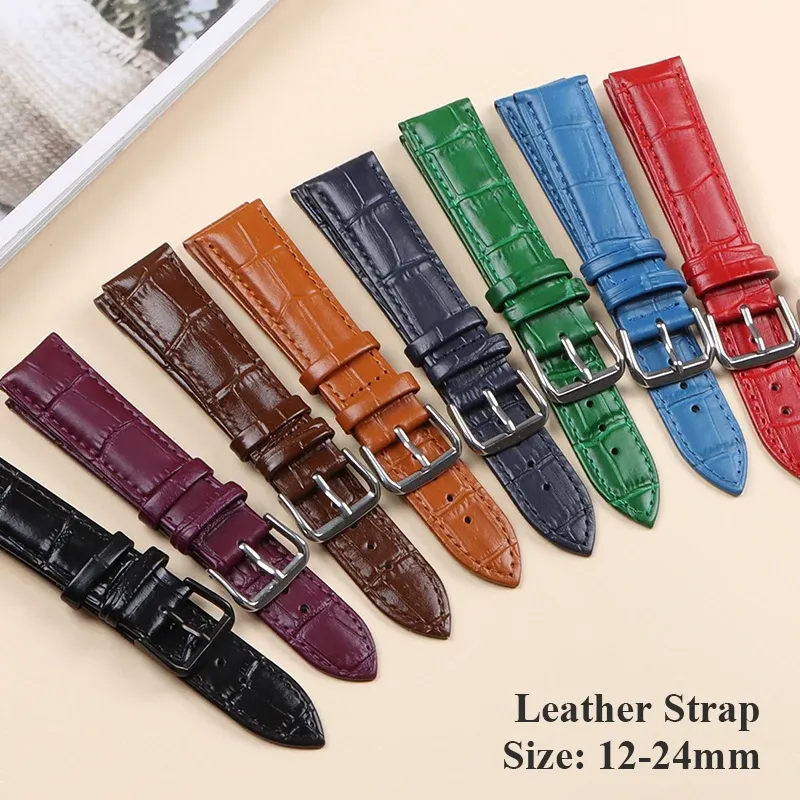 Bracelet cuir universel 12 à 22 mm remplacement