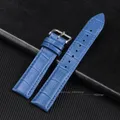 Bracelet cuir universel 12 à 22 mm remplacement – Couleur du bracelet blue