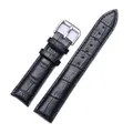 Bracelet cuir universel 12 à 22 mm remplacement – Couleur du bracelet noir