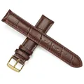 Bracelet cuir universel 12 à 22 mm remplacement – Couleur du bracelet Or brun