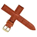 Bracelet cuir universel 12 à 22 mm remplacement – Couleur du bracelet Or brun clair