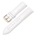 Bracelet cuir universel 12 à 22 mm remplacement – Couleur du bracelet Or rose blanc
