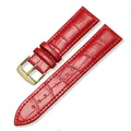 Bracelet cuir universel 12 à 22 mm remplacement – Couleur du bracelet Or rouge