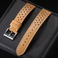 Bracelet cuir universel 18 à 22 mm doux et respirant – Couleur du bracelet Beige