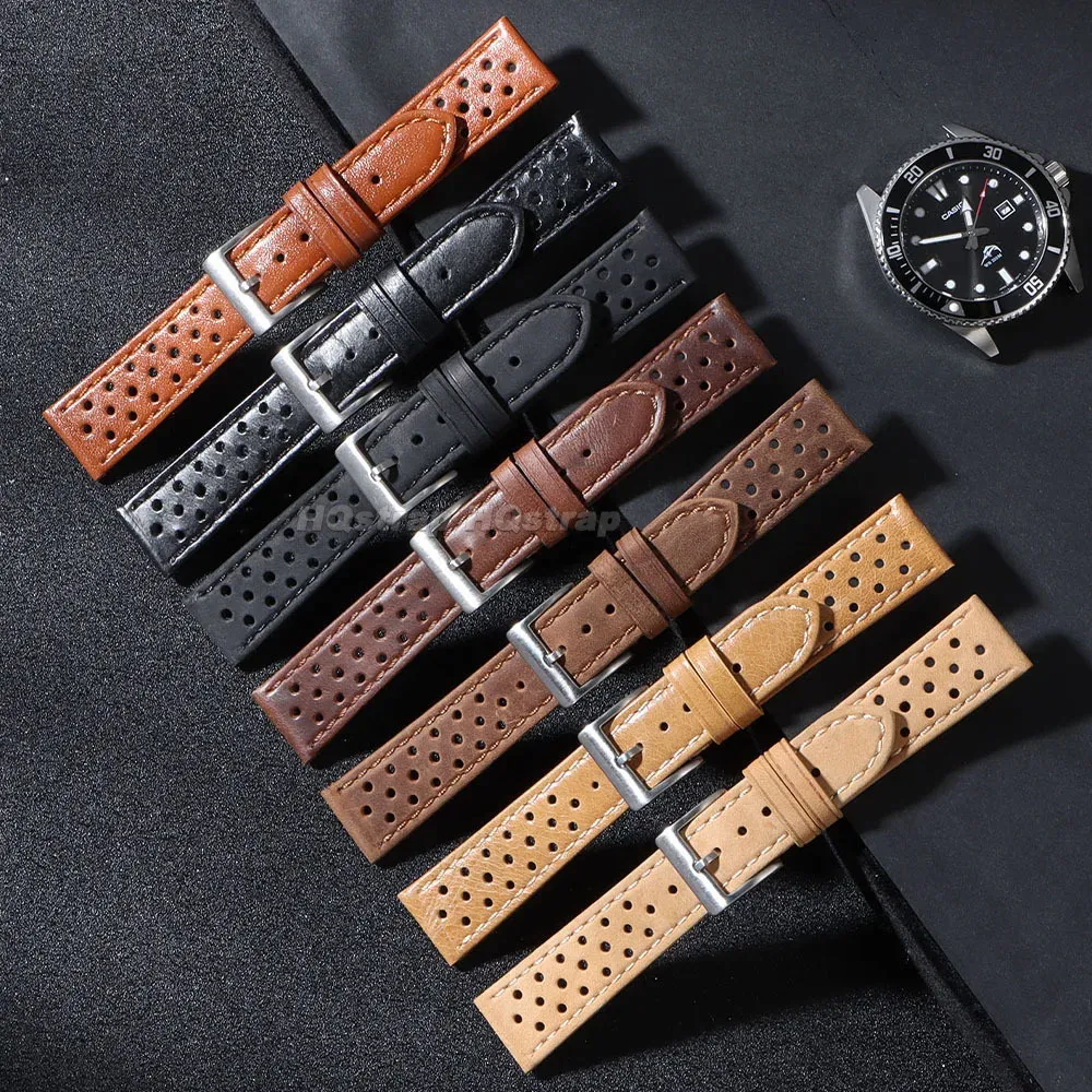 Bracelet cuir universel 18 à 22 mm doux et respirant