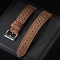 Bracelet cuir universel 18 à 22 mm doux et respirant – Couleur du bracelet Matte Brown