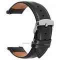Bracelet cuir vache 18 à 24 mm dégagement rapide – Couleur du bracelet black-steel buckle
