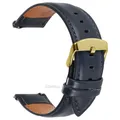 Bracelet cuir vache 18 à 24 mm dégagement rapide – Couleur du bracelet blue-gold buckle