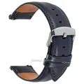 Bracelet cuir vache 18 à 24 mm dégagement rapide – Couleur du bracelet blue-steel buckle