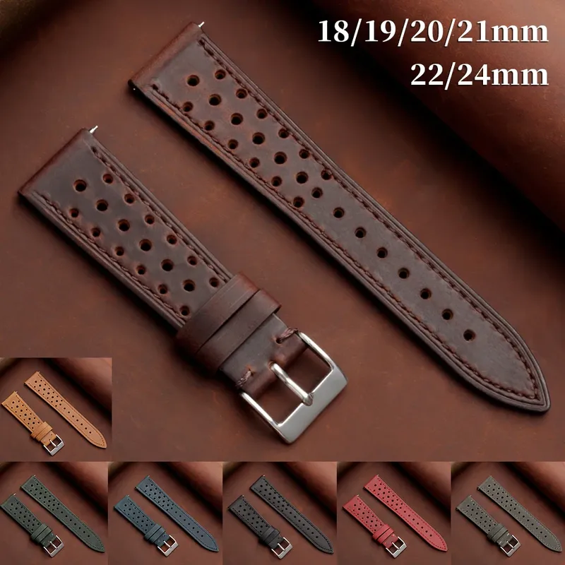 Bracelet cuir vache 18 à 24 mm rétro rapide