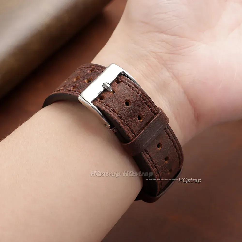 Bracelet cuir vache 18 à 24 mm rétro rapide
