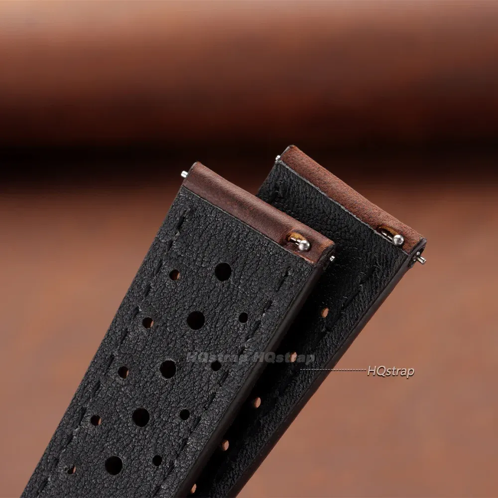 Bracelet cuir vache 18 à 24 mm rétro rapide